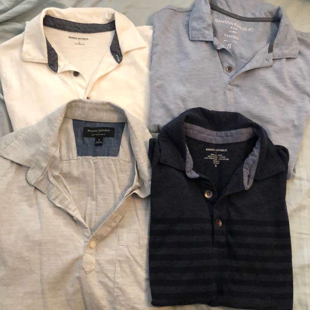 👕 FOUR Banana Republic Casual Polos 👕